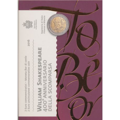 St marin - 2 Euro - 2016 - Skakespeare