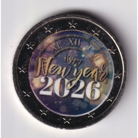 2 Euro couleur - Happy new year 2026 - N°2