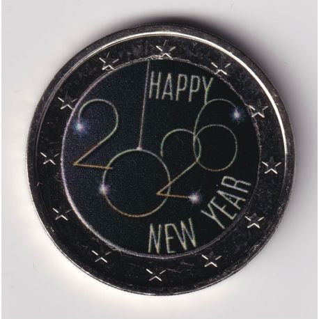 2 Euro couleur - Happy new year 2026 - N°3