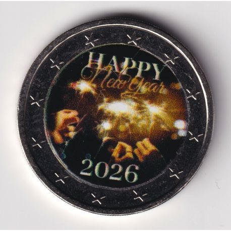 2 Euro couleur - Happy new year 2026 - N°5