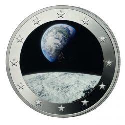 2 Euro couleur - La terre vue de l'espace
