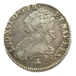 Louis XVI - 1/2 écu aux lauriers - 1789 A Paris - argent - TB
