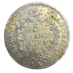 5 Francs Union et Force - AN 5 A Paris - B/TB