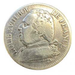 5 Francs Louis XVIII - Buste habillé - 1815 Q Perpignan - TB