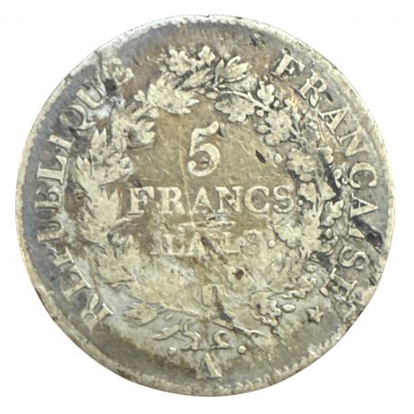 5 Francs Union et Force - AN 8 A Paris - B