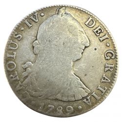 Mexique - 8 Reales 1789 Mo - Charles IV - argent - TB