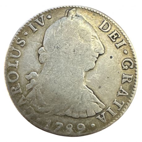 Mexique - 8 Reales 1789 Mo - Charles IV - argent - TB