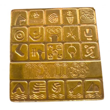 Médaille - Jeux Olympiques 1968 Mexico - bronze 50x50 mm - TTB+