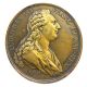 Médaille - Marie Antoinette et Louis XVI - bronze - 72mm - TTB