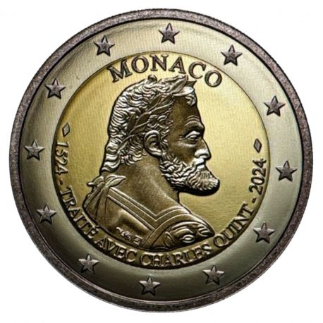 Monaco - 2 Euro 2024 - Traité avec Charles Quint - Belle épreuve