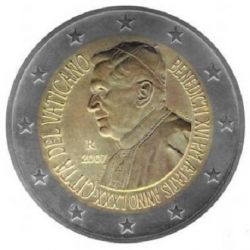 Vatican - 2 Euro 2007 - 80e anniversaire de la naissance de Benoit XVI