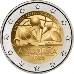 Andorre - 2 Euro 2025 - Jeux des Petits États Européens