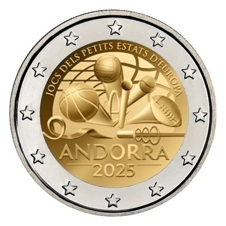 Andorre - 2 Euro 2025 - Jeux des Petits États Européens