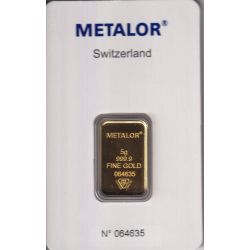 Lingotin 5g Or - 0,999 - Metalor