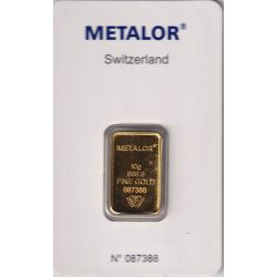 Lingotin 10g Or - 0,999 - Metalor