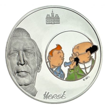 1 Euro 1/2 - Tintin et Tournesol - 2007 - argent BE