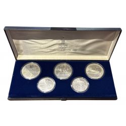 Russie - Coffret 6 Monnaies - 1977 - JO Moscou 1980 - argent 133g - FDC 