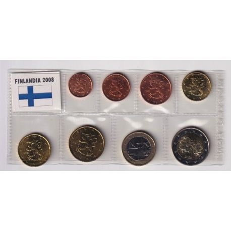 Finlande - Série 8 monnaies - 2008 - 1 cent à 2 Euro