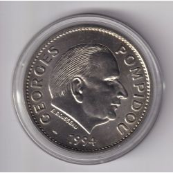 Médaille - Georges Pompidou - Président de la République - 1994 - portrait sur la droite - 