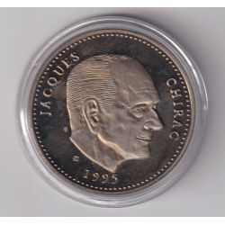 Médaille - Jacques Chirac - Président de la République - 1995 - portrait sur la droite