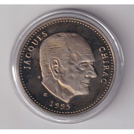 Médaille - Jacques Chirac - Président de la République - 1995 - portrait sur la droite