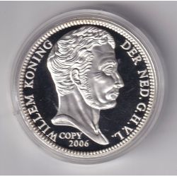 Médaille - Réplique 3 Gulden 1817 - Wilhelm I - cuivre argenté - 40mm - flan bruni