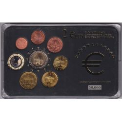 Allemagne - Coffret 8 Monnaies - 1 Cent à 2 euro commémo 2006 - années mélangées - 50.000 ex