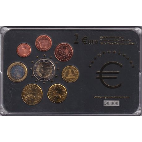 Slovénie - Coffret 8 Monnaies - 1 Cent à 2 euro - années mélangées -  50.000 ex