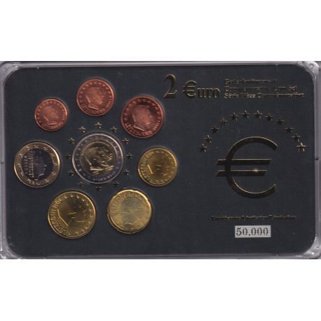 Luxembourg - Série 8 monnaies - 1 Cent à 2 Euro - années mélangées - comprenant la 2€ commemo 2005 - 50.000 ex