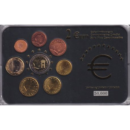 Luxembourg - Série 8 monnaies - 1 Cent à 2 Euro - années mélangées - comprenant la 2€ commemo 2004 - 50.000 ex