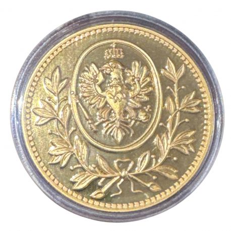 Médaille - Refrappe Ducat Prussien 1803 - cuivre doré - 40mm - Flan bruni
