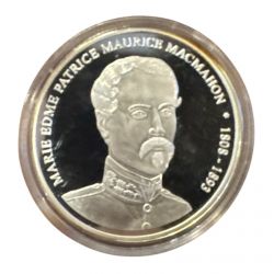 Médaille - Maurice Mac-Mahon - 1808-1893 - Président de la République - cuivre argenté - Flan bruni