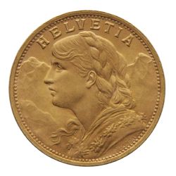 Suisse - 20 Francs or - or 6,45g 0,900 - 