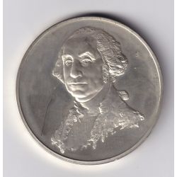 Médaille - Georges Washington - 1796 Gilbert Stuart - Les 100 plus grands chefs-d'oeuvre - argent 65g 0,800 - 50,5mm - SUP