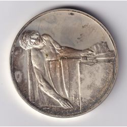 Médaille - La mort de Marat - 1793 - Jacques Louis David - Les 100 plus grands chefs-d'oeuvre - argent 65g 0,800 - 50,5mm - SUP