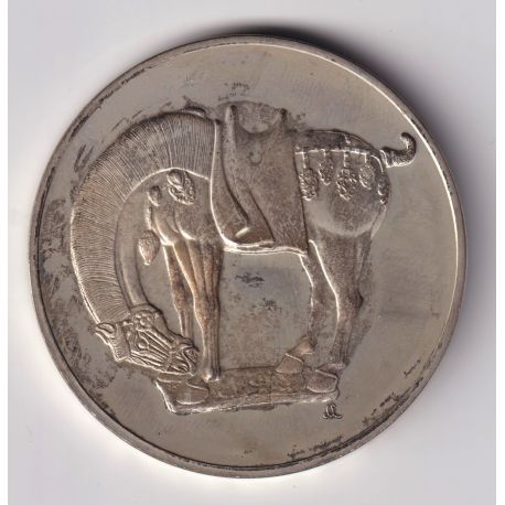 Médaille - Cheval dynastie t'anglicisons - 618-906 - chinois - Les 100 plus grands chefs-d'oeuvre - argent 65g 0,800 - 50,5mm - 