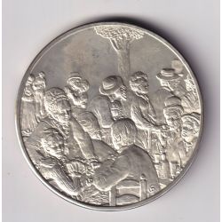 Médaille - Le moulin de la galette - 1876 - pierre auguste Renoir - Les 100 plus grands chefs-d'oeuvre - argent 65g 0,800 - 50,5