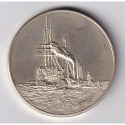 Médaille - Le téméraire - 1838 - JM William Rurner - Les 100 plus grands chefs-d'oeuvre - argent 65g 0,800 - 50,5mm - SUP