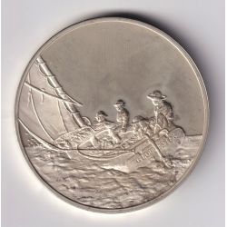 Médaille - La brise de lève - 1876 - Winslow Homer - Les 100 plus grands chefs-d'oeuvre - argent 65g 0,800 - 50,5mm - SUP