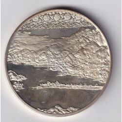 Médaille - Ama-no-Hashidate - 15e siècle - Sesshu - Les 100 plus grands chefs-d'oeuvre - argent 65g 0,800 - 50,5mm - SUP