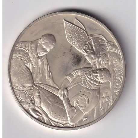 Médaille - L'enterrement du comte d'orage - 1586 - le greco - Les 100 plus grands chefs-d'oeuvre - argent 65g 0,800 - 50,5mm - S