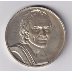 Médaille - Buste de Voltaire - 1779 - jean antoine Houdon - Les 100 plus grands chefs-d'oeuvre - argent 65g 0,800 - 50,5mm - SUP