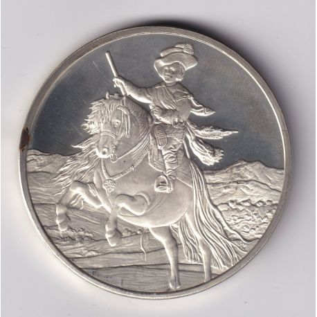 Médaille - L'infant Baltasar carlos à cheval - 1635 - diego velazquez - Les 100 plus grands chefs-d'oeuvre - argent 65g 0,800 - 