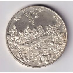 Médaille - La cène - 1592-1594 - Le tintoret - Les 100 plus grands chefs-d'oeuvre - argent 65g 0,800 - 50,5mm - SUP
