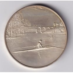 Médaille - Max Schmitt sur un skiff - 1871 - Thomas Eakins - Les 100 plus grands chefs-d'oeuvre - argent 65g 0,800 - 50,5mm - SU