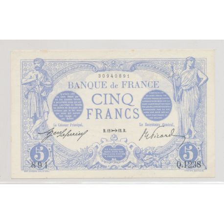 5 Francs Bleu - 12.11.1912