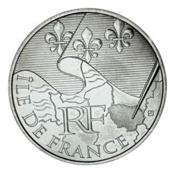 10 Euro 2010 -  Ile de France - argent 10g 0,900 - Euro des Régions - SUP