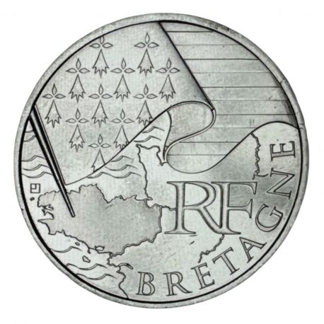 10 Euro 2010 -  Bretagne - argent 10g 0,900 - Euro des Régions - SUP