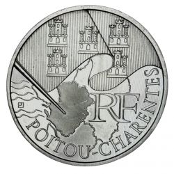10 Euro 2010 - Poitou charente - argent 10g 0,900 - Euro des Régions - SUP