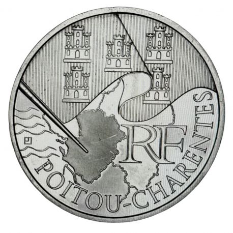 10 Euro 2010 - Poitou charente - argent 10g 0,900 - Euro des Régions - SUP